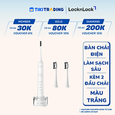 Bàn Chải Đánh Răng Điện Locknlock ENR346 - DC3.7V, Trọng Lượng 235g, Sạc Không Dây
