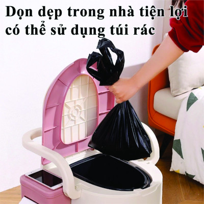 Bô Vệ Sinh, Bô Di Động Cho Người Già, Người Bệnh, Bà Bầu Siêu Chắc Chắc - Bồn Cầu Nhựa Di Động Đa Năng 2 chức năng