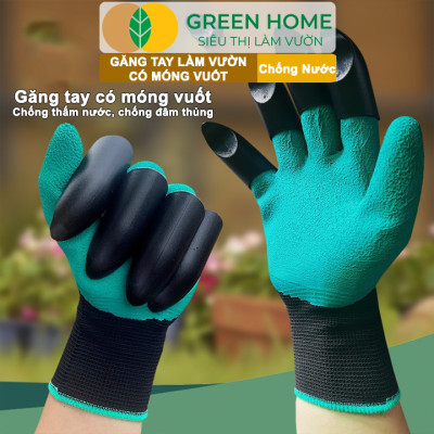 Găng tay làm vườn, có móng vuốt, độ bền cao, chống thấm nước, đào, xới đất, dễ vệ sinh |Greenhome