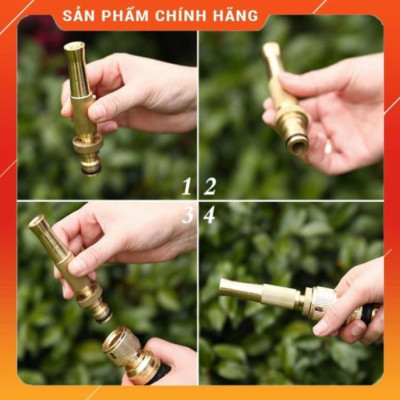 ️ Bộ dây vòi xịt nước rửa xe, tưới cây , tăng áp 3 lần, loại 7m, 10m 206587 cút sập,nối vàng + mở chai