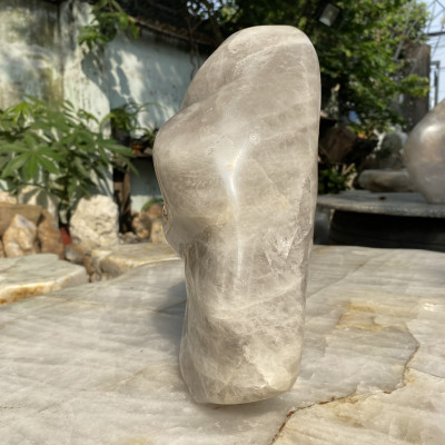 Trụ thạch anh trắng 100% tự nhiên NHASAN T698 - Nặng 9.7kg (KT: 30 x 18 x 12 cm) - Hàng chính hãng