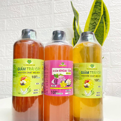 Giấm Trái Cây Nguyên Chất MẸ KEN - GIẤM TÁO, GIẤM NHO, GIẤM KHOAI LANG TÍM