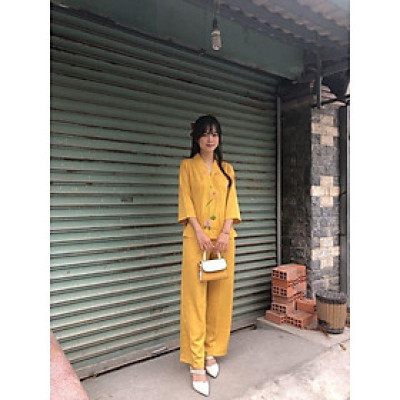 Đồ Lam Đi Chùa Bà Lai Lụa Pháp Cao Cấp