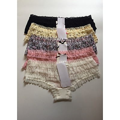 Combo 5 quần lót nữ ren bèo công chúa, mềm mại, điệu đà quyến rũ Q303 siêu xinh 