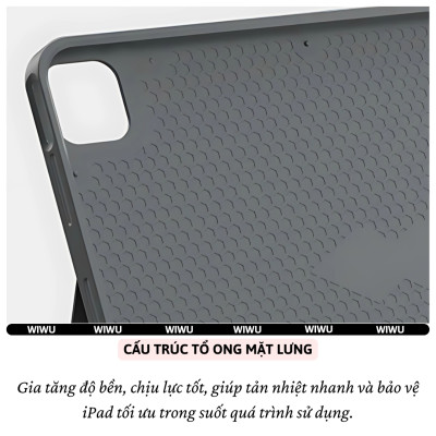 Case bao da bàn phím bluetooth V5.3 tích hợp trackpad / touchpad hiệu WIWU WM005 cho iPad Pro 11 13 inch M4 Pro 11 2020/21/22 Air 4/5/6/7 Gen 7 8 9 10.2 inch 10.5 inch - Bàn phím từ tính nam châm tháo rời, tích hợp giá đỡ - Hàng nhập khẩu