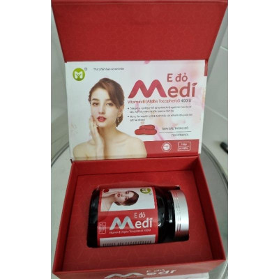Viên uống làm đẹp da E Đỏ Medi - Hỗ trợ bổ sung vitamin E cho cơ thể, chống oxy hóa