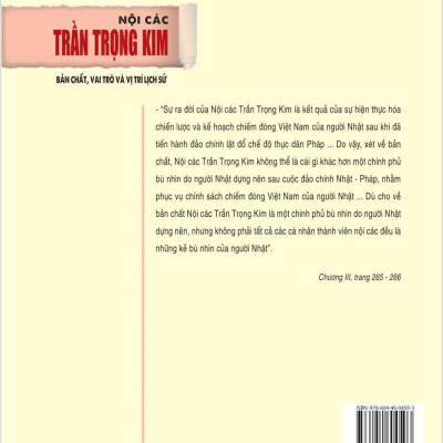 Nội các Trần Trọng Kim - Bản chất, vai trò và vị trí lịch sử (Xuất bản lần thứ tư, có chỉnh sửa, bổ sung)
