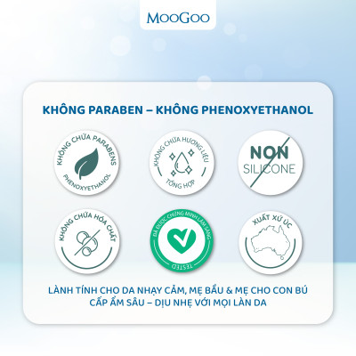 Serum Tinh Chất Cấp Ẩm & Tái Tạo Da Hyaluronic Acid và Niacinamide 25ml MooGoo cho da nhạy cảm - hàng Úc