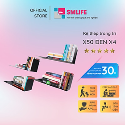 Kệ sách treo tường X50 (set 4)