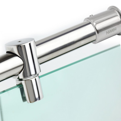 Bộ phụ kiện vách tắm kính kết cấu 90 độ kính - tường chất liệu SUS304 Hiwin mặt gương PKF-90KT