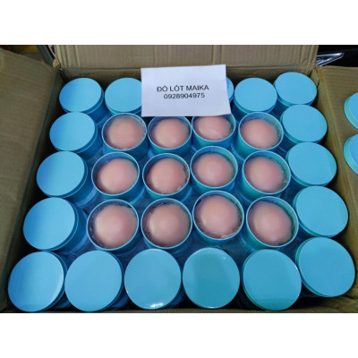 Hộp 10 miếng dán ngực Silicon dùng nhiều lần -  Hộp xanh - DNHX