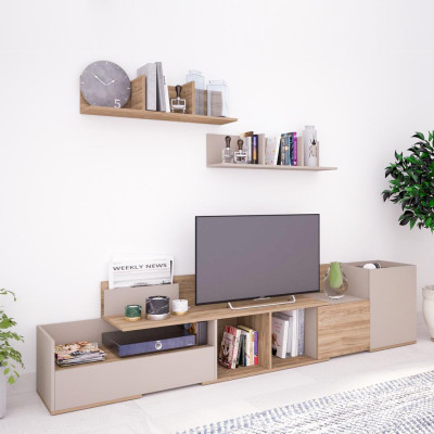 Kệ tivi gỗ cho phòng ngủ giá rẻ SMLIFE Tamron