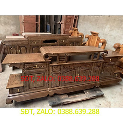 Kệ vòi voi gỗ mun đuôi công