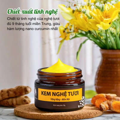 Kem nghệ tươi dưỡng da trắng mịn, sạch sạm nám Wonmom 50g