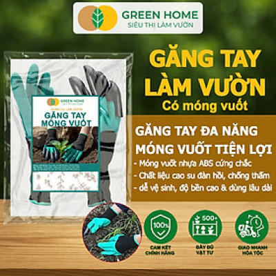 Găng tay làm vườn, có móng vuốt, độ bền cao, chống thấm nước, đào, xới đất, dễ vệ sinh |Greenhome
