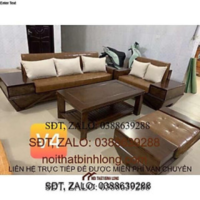 Bàn ghế sô fa chân thuyền gỗ sồi nga
