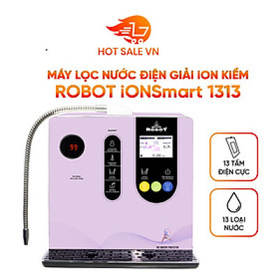 Máy Lọc Nước Điện Giải Ion Kiềm ROBOT IonSmart 1313 Chức Năng Nóng Thông Minh - Hàng Chính Hãng