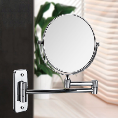 Gương trang điểm phóng đại 3 lần, xoay 360 độ, 2 mặt siêu nét, treo tường phòng tắm, phòng ngủ, Khách sạn, resort, Inox SUS 304, Size 15cm, 18cm, 20cm, Minh House