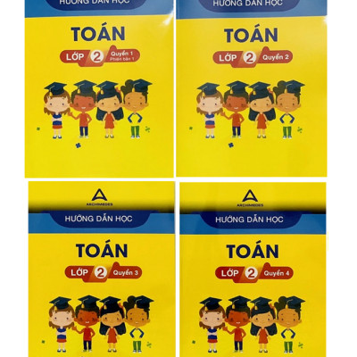 Sách - Combo 4c Hướng dẫn học toán + hướng dẫn giải chi tiết toán lớp 2 ( mới nhất )