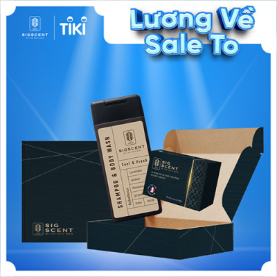 [SIGSCENT GIFTSET]Xà bông hương nước hoa Pháp Woody Urban & Sữa tắm dầu gội cho nam Rebellious 2in1 thương hiệu SIGSCENT