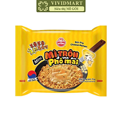 OTTOGI - Mì trộn Ottogi mini Phô mai, Mì trộn Phô mai Ottogi mini, Mì trộn Phô mai mini Ottogi (75g/gói)