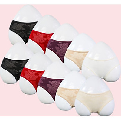  Combo 10 quần lót nữ thun lạnh bông ép - viền trơn JOBELLI BO1332 (Giao màu ngẫu nhiên)