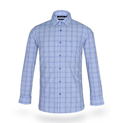 Áo sơ mi nam KHATOCO dài tay kẻ caro A1MD468T1-CNCR260-2412-D