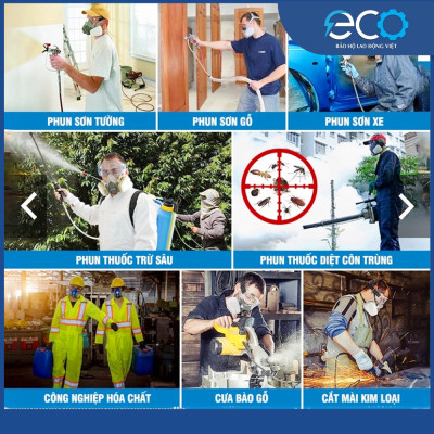 Combo (7 món) mặt nạ phòng độc 3M 7501, 7502 kết hợp phin lọc 3M 6006, tấm lọc bụi 5N11 cùng nắp giữ 501 lọc hơi hữu cơ Vô cơ, lọc bụi siêu mịn, phun sơn Lọc hơi độc chính hãng 3M