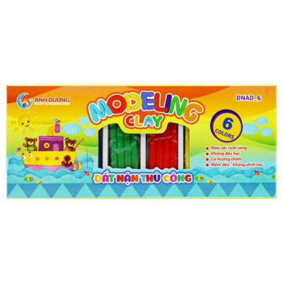 Đồ Chơi Đất Nặn Thủ Công 6 Màu 90g Modeling Clay - Ánh Dương ĐNAD-6