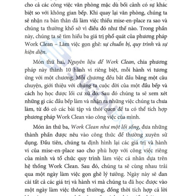 Sách - Work Clean - Phương Pháp Tổ Chức Công Việc Và Đời Sống Như Một Đầu Bếp Chuyên Nghiệp