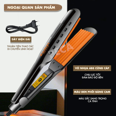 Máy bấm xù tóc Kemei KM-3114Y điều chỉnh 4 mức nhiệt sử dụng được cho mọi loại tóc - Hàng chính hãng