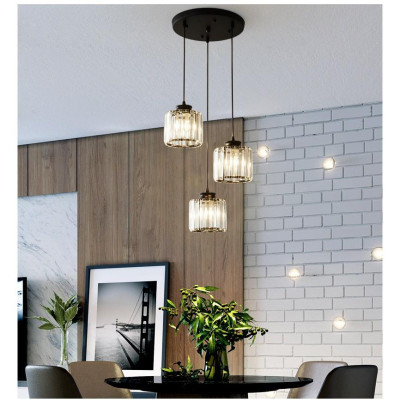 Đèn thả  pha lê hiện đại - kèm bóng LED và đế ốp trần