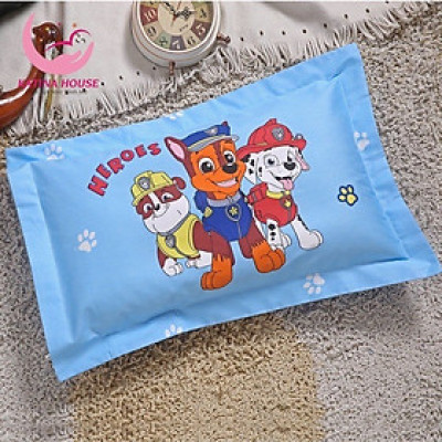 Gối cho bé 30x50cm gòn lông vũ, vải cotton 3D hoạt tiết sinh động, mềm mát giúp bé ngủ ngon