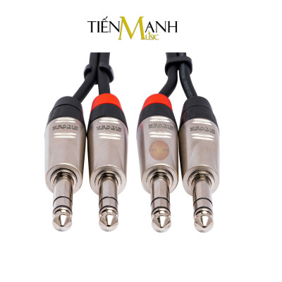 Dây Cáp Loa Kiểm Âm Hosa Pro Rean by Neutrik 2 Đầu 6ly Stereo TRS Dài 1.5m, 3m HSS-005X2, HSS-010X2 Cable 1/4 in Hàng Chính Hãng