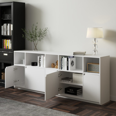 [Happy Home Furniture] CIRCLE, Tủ lưu trữ 5 cửa mở, 200cm x 34cm x 78cm ( DxRxC), TCM_071