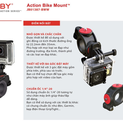 Đế kẹp gắn máy quay hành động hiệu Joby - JB01387-BWW - Hàng chính hãng
