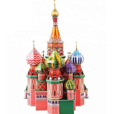 Mô Hình Giấy 3D Magic Puzzle: Đền Thánh Vasily Hiển Phúc B568-3 (231 Chi Tiết)
