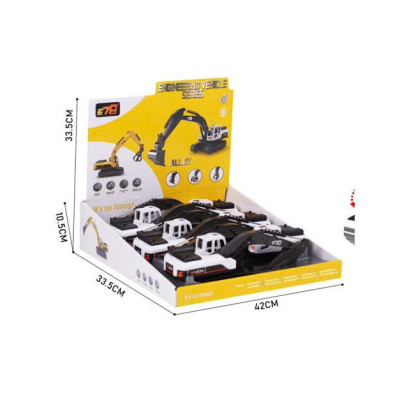 678 - 9010AZE Đồ chơi mô hình máy xúc quán tính chạy đà (KT 33.5x42x10.5cm) - 6pcs/Hộp