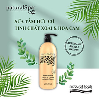 Sữa tắm hữu cơ trẻ hóa làn da, tăng cường năng lượng - naturalSpa Tropical Mango Body Wash