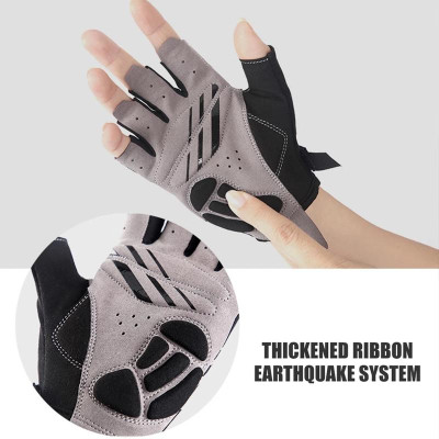 Găng tay xe đạp hở nửa ngón thoáng khí thấm hút mồ hôi chống trơn trượt Cycling Thích Hợp Cho Thể Dục Ngoài Trời, Chạy Bộ, Lái Xe, Đi Bộ Đường Dài MAI LEE