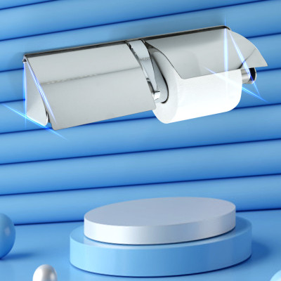 Lô giấy đôi inox 304 chống ăn mòn mặt gương sang trọng Hiwin Y-308 kích thước 75x85x87