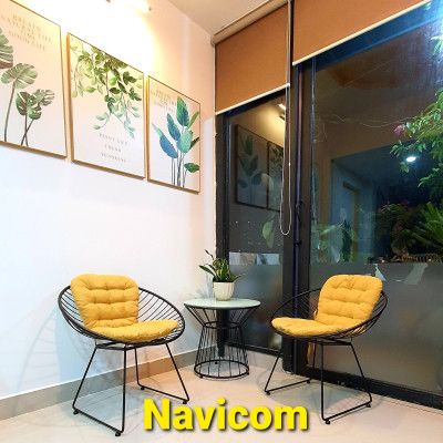 Bàn ghế Ban công - Sân vườn NVC 2 (01 bàn 02 ghế kèm nệm)