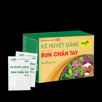 PQA Kê Huyết Đằng là dược phẩm thảo dược hỗ trợ các triệu chứng run chân tay, đau đầu, chóng mặt cho người bị run chân tay, co giật do trúng phong.