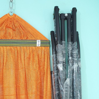 Bộ võng xếp BAN MAI: sơn tĩnh điện và lưới thép số 9 (Giao màu ngẫu nhiên)