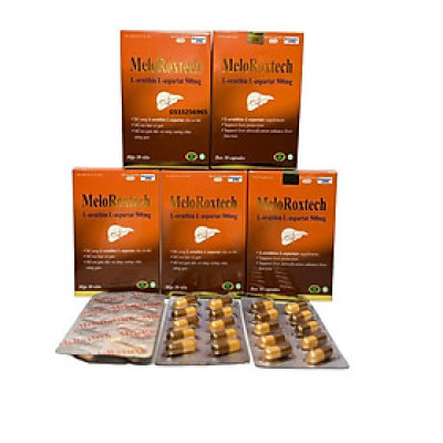 Meloroxtech L-ornithine L-aspartat giảm men gan, xơ gan, gan nhiễm mỡ - 30 viên