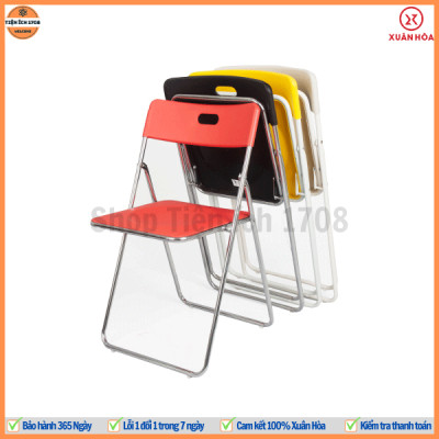 Ghế gấp khung ống thép sơn tĩnh điện mặt ngồi tựa lưng nhựa GS-22-00 Xuân Hòa