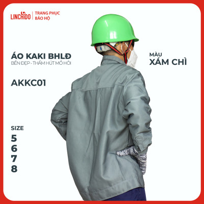 Áo kaki Bảo Hộ Lao Động Chất Liệu Thấm Hút Mồ Hôi Thoáng Mát Bền Đẹp - Mã AKKC01