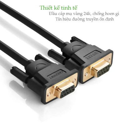 Ugreen UG20145DB101TK 1.5M màu Đen Cáp tín hiệu nối dài COM RS232 cao cấp - HÀNG CHÍNH HÃNG