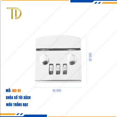 Khóa số túi xách, Khóa 3 số túi xách cao cấp công nghệ mạ điện độ bền 5-8 năm