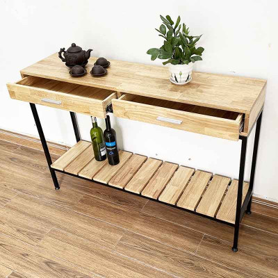 Bàn console 2 tầng có ngăn kéo gỗ khung sắt Juno sofa CSTCT045 120x30x80 cm nhiều màu lựa chọn